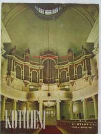 Kotiliesi 1952 nr 7, 1.4.1952, huhtikuu I numero, Kansikuva Suurkirkko, Fazer / Disney, Arkkipiispatar Kirsti Salomies, Vaalijala vajaamielisille lapsille, Kieku...