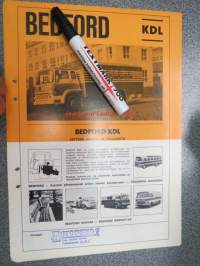 Bedford KDL ketterä jakelu- ja kouluauto -myyntiesite