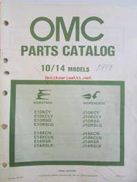 OMC - Evinrude Parts catalog 10/14 Models 1981 - Perämoottorin varaosaluettelo v.1981, Katso kuvista tarkempi malliluettelo ja sisältö.