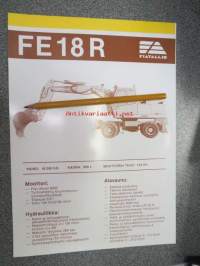 Fiat-Allis FE 18 R kaivinkone -myyntiesite