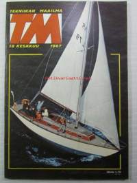Tekniikan Maailma 1967 nr 10 -mm. Vesillä liikkujan liikenneopas, Glastron crestflite Johnson 100 hv, Polaroid Swinger nykyaikainen laatikkokamera, Formula K