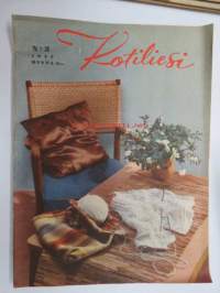 Kotiliesi 1945 nr 3, sis. mm. seur. artikkelit / kuvat / mainokset; Kansikuva sommitellut Doris Bengström, Kastemekon kirjontamalli, Eduskuntavaalit koskevat
