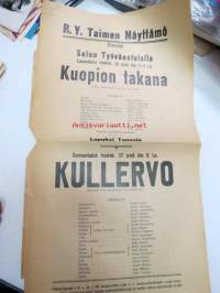 Raittiusyhdistys Taimen Näyttämö (Turku) Salon Työväentalolla Lauantaina toukok. 26 p:nä 1917