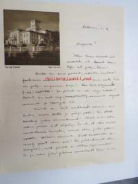 Tallinnas 7.1.1939 Nappula! Palju tämu viimaste postisaadetiste.... Kuidas sa...-yksityiskirje, allekirjoitus Gunnar