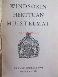 Windsorin herttuan muistelmat