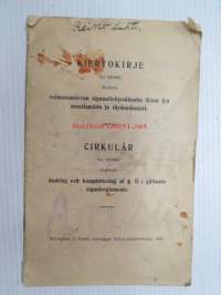 Kiertokirje, koskeva voimassaolevan signaaliohjesäännön 15:ssa pykälän muuttamista ja täydentämistä / Cirkulär Angående ändring och komplettering af #