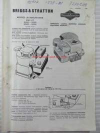 Briggs & Stratton mallit 92500-92598 / 9290-92998 Käyttö- ja huolto-ohje