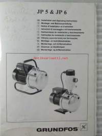 Grundfos JP 5 & JP 6 Itseimevät pumput - Asennus- ja käyttöohjeet