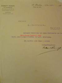 Robert Rompe, St Petersburg 18. juli 1911 - asiakirja