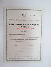 Gulf turvavyökampanjan arvontavoitto - Bensiinilahjakortti 10 litraa nr 6791