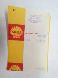 Shell Service M. Kunnaala Herttoniemi, 20.10.1962 -kuitti
