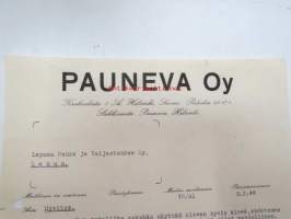 Pauneva Oy, Helsinki, 3.2.1948 -asiakirja