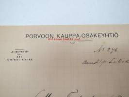 Porvoon Kauppa-Osakeyhtiö, Porvoo, 21.10.1902 -asiakirja