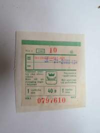 HKL / HST 1 vyöhyke 40 p -matkalippu