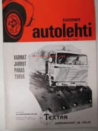Suomen Autolehti 1969 nr 8, sis. mm. seur. artikkelit / kuvat / mainokset; Ford Maverick, Kotimainen nivelbussi, Linja-auoliiton liittokokous, katso sisältö