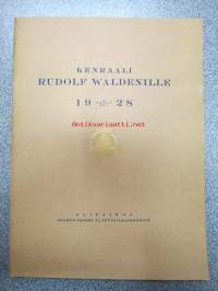Kenraali Rudolf Waldenille 1.12.1928 50-vuotisjuhlajulkaisu -ylipainos Suomen Paperi- ja Puutavaralehdestä -henkilöesittelyä, saavutuksia, tehdastoimintaa ym.