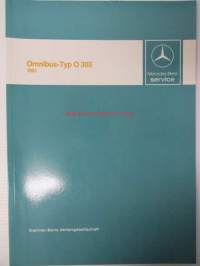 Mercedes-Benz Omnibus-Typ O 303 1981, huolto-ohjekirja - katso kuvista sisältöä ja mallimerkintöjä tarkemmin