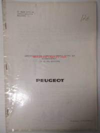 Peugeot 204 ja 304 lämmityslaitteen Schneebeli-Chabaud tyyppi B2P asennusohjeet - katso kuvista sisältöä ja mallimerkintöjä tarkemmin