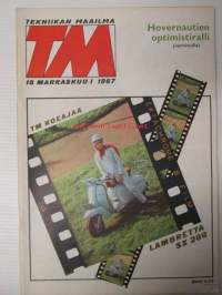 Tekniikan Maailma 1967 nr 18 sis. mm. seur. artikkelit / kuvat / mainokset; Robert Oppenheimer - Atomipommin isä, Koeajossa Fiat 124 ja skootteri Lambretta SX