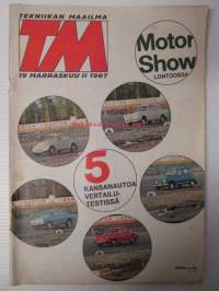 Tekniikan Maailma 1967 nr 19 sis. mm. seur. artikkelit / kuvat / mainokset; Esittelyssä Lamborghini Coupe2 Litri Marzal ja Honda S