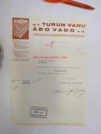 Turun Vanu - Åbo Vadd, Turku, 30.11.1948 -asiakirja