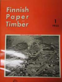Finnish Paper and Timber 1955 -sidottu vuosikerta - sis.