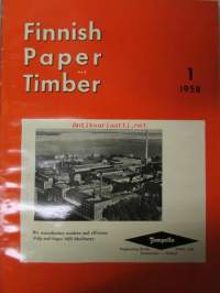 Finnish Paper and Timber 1958 -sidottu vuosikerta - sis.