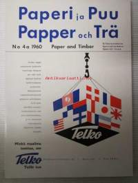 Paperi ja Puu 1960 nr 4a Papper och Trä - Paper and Timber erikoisnumero / specialnummer / special issue