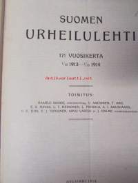 Suomen Urheilulehti 1913-14 -sidottu vuosikerta (1.10.1913-1.10.1914)