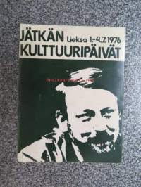Jätkän kulttuuripäivät Lieksa 1976 -tarra