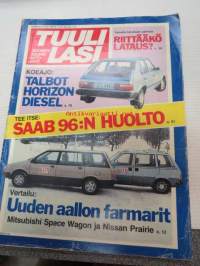 Tuulilasi 1984 nr 3 Saab 96:n huolto, Talbot Horizon Diesel, kestotesti väliraportti Mazda 626, Toyota Corolla ja Peugeot 205 Mitsubishi Space Wagon & Nissan Prairie