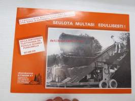 Koneellinen mullanseulonta siirrettävällä seulalla / Viherrakennus Kitiniemi Ky -myyntiesite