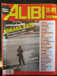 Alibi 1991 nr 11, sis. mm. artikkelit / kuvat / mainokset; Helsinginkatu ankara katu lapsiprostituutiota ja huumeita ja aseita, Kiuruveden Keijo Laaksorinne