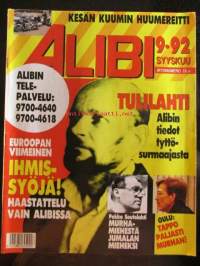 Alibi 1992 nr 9, sis. mm. artikkelit / kuvat / mainokset; 