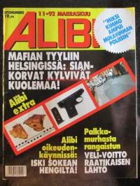 Alibi 1992 nr 11, sis. mm. artikkelit / kuvat / mainokset; Miksi Kimmo Lohilahti ampui mukavimman poliisin - Ylikonstaapeli Kalervo Veijola viimeinen matka,