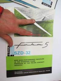 Fokol 5 SZD-32 Sailplane (ilmailu / lentokone) sales brochure -myyntiesite, purjelentokone