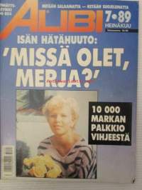 Alibi 1989 nr 7, sis. mm. artikkelit / kuvat / mainokset; Carita Sopenperä, Eero Mattila, Laila Anneli Röning, Veli-Pekka Heiskanen, Ari-Juhani Heiskanen, Merja