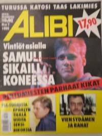 Alibi 1995 nr 7, sis. mm. artikkelit / kuvat / mainokset; Gary Gilmore, Samuli Edelman, Markus Selin, Reijo Hautamäki ja Seija Järvinen, Elias Salonen, Abdi
