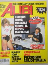 Alibi 1995 nr 9, sis. mm. artikkelit / kuvat / mainokset; Mika Aksela, Volvo Markkanen, Hella Wuolijoki, Kyösti Erkinkorpi, Toivo Harald Koljonen, Syd Dernley,