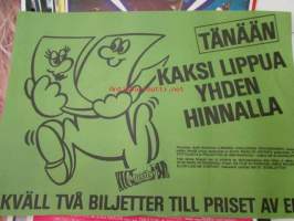 Tänään kaksi lippua yhden hinnalla / I kväll två biljetter till priset av en! -elokuvajuliste