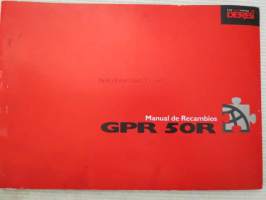 Derbi GPR 50 R -varaosaluettelo, katso tarkemmat malli merkinnät kuvista