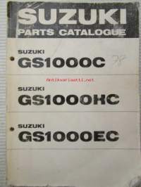 Suzuki GS1000C / GS1000HC / GS1000EC, Parts Catalogue -varaosaluettelo