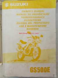 Suzuki GS500E Owner´s manual -käyttöohjekirja