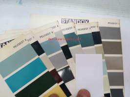 Peugeot värimallit 7 sivua Standox värimalleja 1970