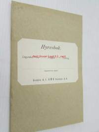 Hyresbok Bostads A.B. Amo käyttämätön