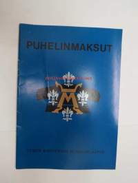 Puhelinmaksut 1.1.1974 -telephone tariff, Turku