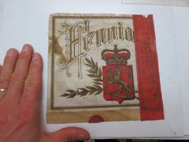 Fennia - PH.U. Strengberg & Co Tobaksfabrik, Jakobstad -tupakkaetiketti, tukkupakkaus - Tobacco wholesale box label