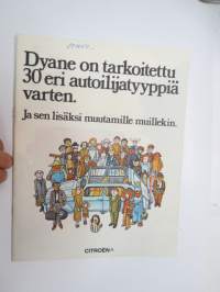 Citroën Dyane 1972 -myyntiesite - sales brochure