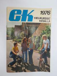 EK - Eurooppalainen kielikoulu - kielikurssit kesällä 1976 -esite / brochure of language courses