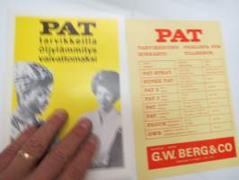 PAT tarvikkeilla öljylämmitys vaivattomaksi -myyntiesite / brochure